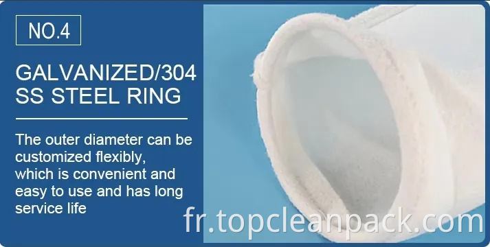 Sac de filtre PE à basse pression à haut débit largement applicable